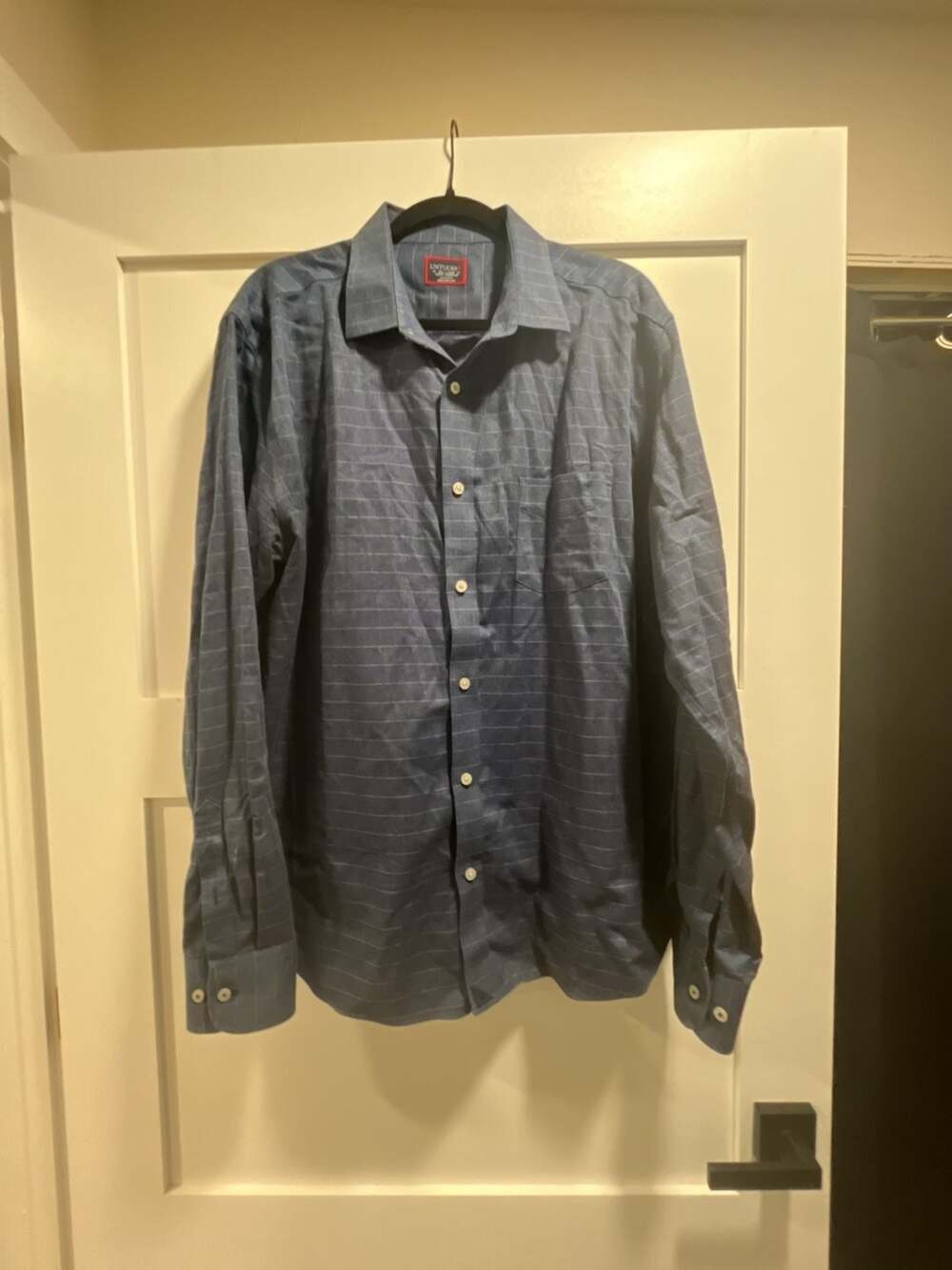 UNTUCKit Giuliano WF Slim Fit Blue Grid Button-Down Shirt